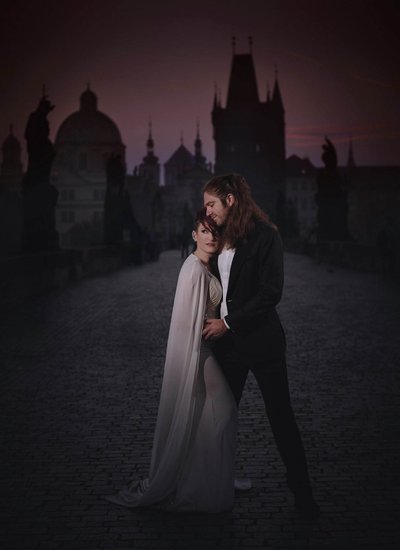 Loving Embrace Atop The Charles Bridge