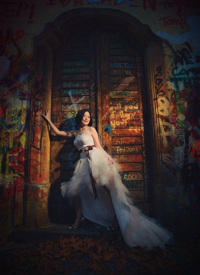 Shanghai Bride at the John Lennon Wall