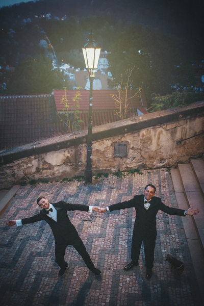 that 'campy' portrait of 2 Men in Tuxedos in Prague