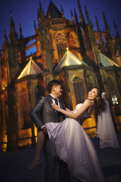 radiant Hong Kong bride at St. Vitus