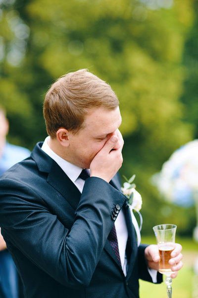 emotional groom