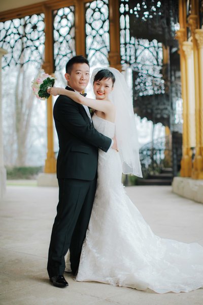 Hong Kong Newlyweds Castle Hluboka Winter Wedding