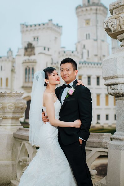 Elegant Hong Kong Winter Wedding Castle Hluboka