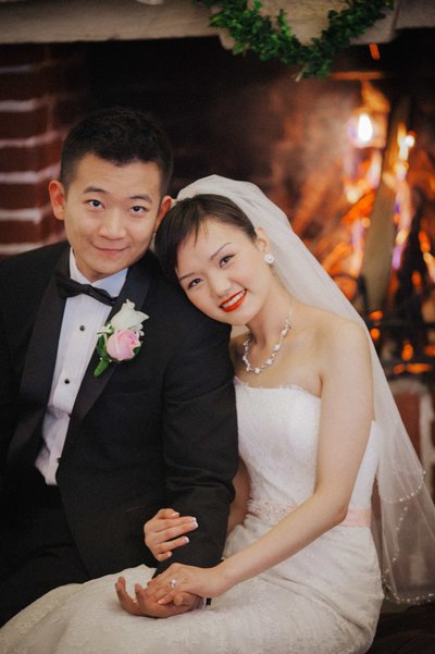 Hong Kong newlyweds Fireplace Castle Hluboka Weddings