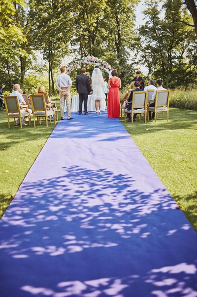 French blue carpet