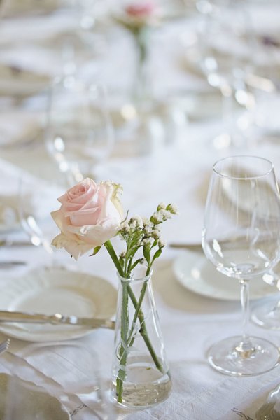 rose atop table