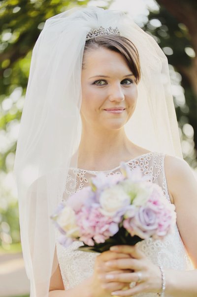 The Beautiful Bride Ludmila with her bouquet