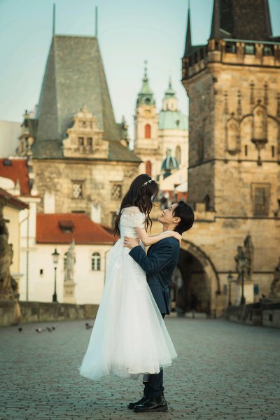 Picking Up His Bride Charles Bridge