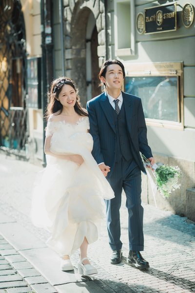 Radiant South Korean Newlyweds 