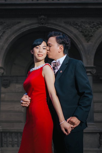 Stylish Couple From Macau National Theater