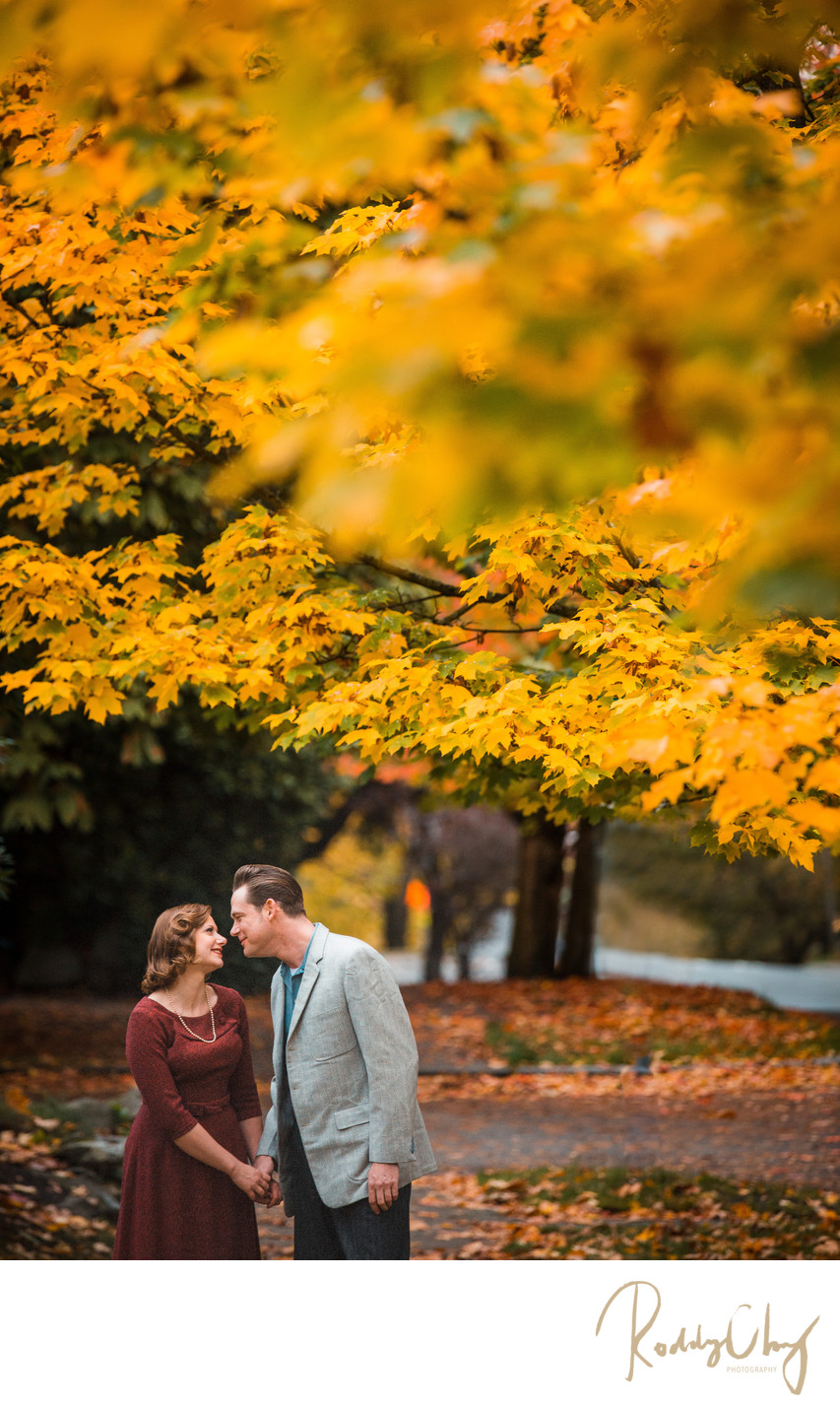Capitol Hill Fall Engagement Session