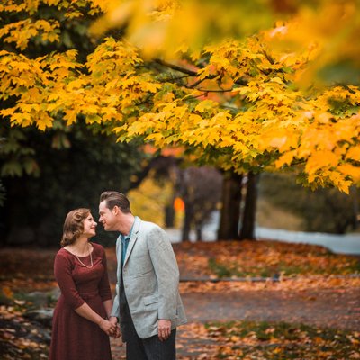 Capitol Hill Fall Engagement Session