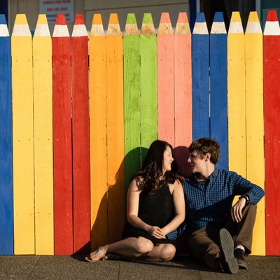 Alki Beach Engagement Photo: Lilly and Max