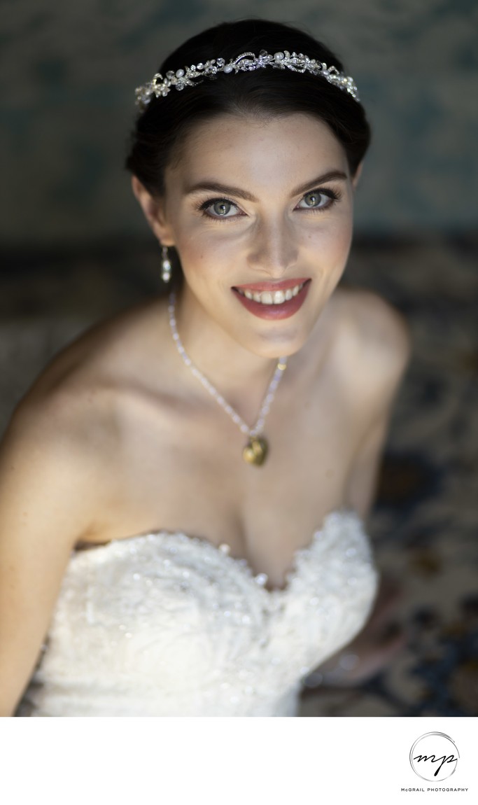 stunning, radiant, happy bride portrait