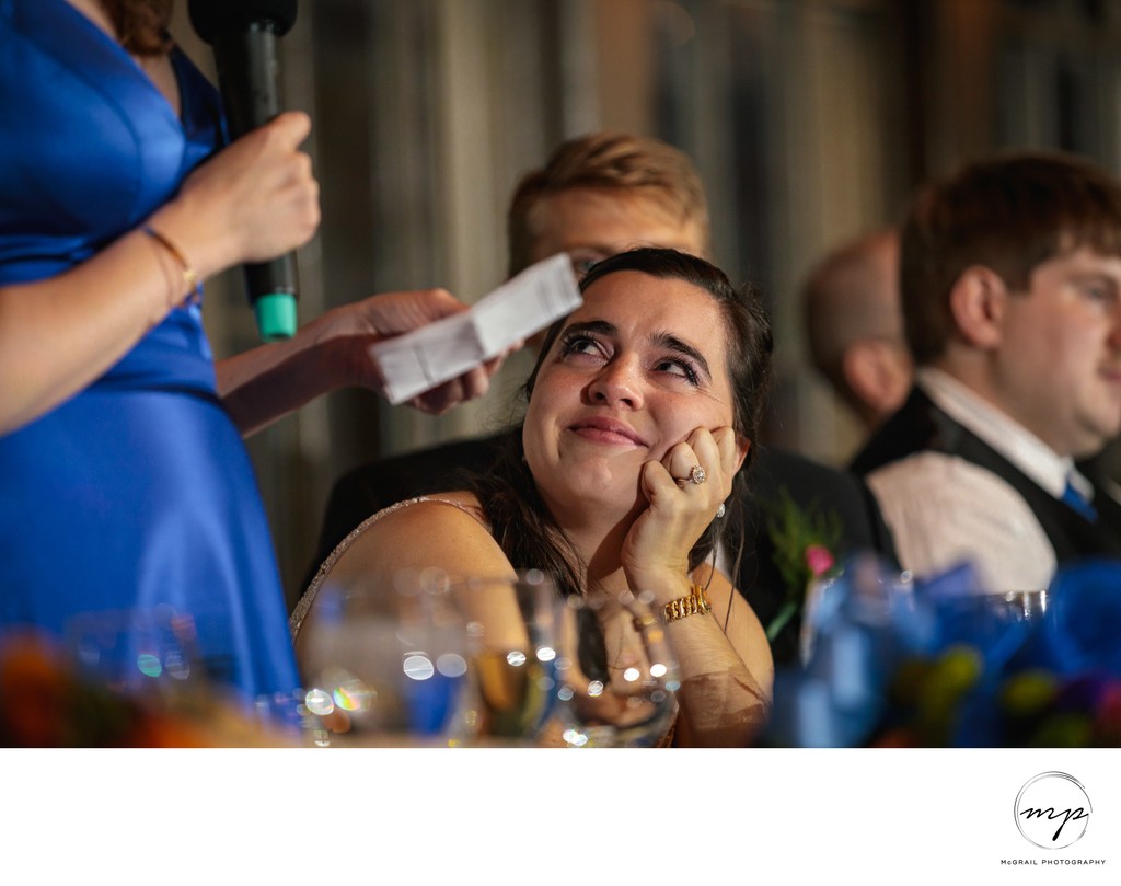 Bride Moved to Tears During Reception Speech
