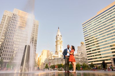 Philadelphia City Hall engagement session