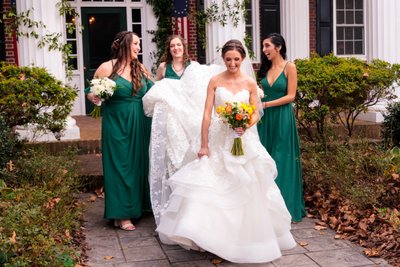 Joyful Bride with Her Bridesmaids