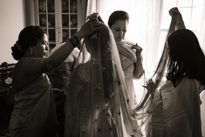 Bride Prepares for Indian Wedding with Family's Help
