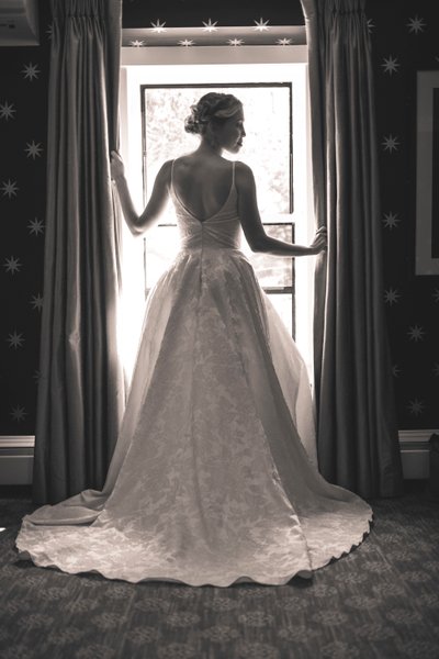 Bridal Silhouette by Window at the Inn at Hastings Park