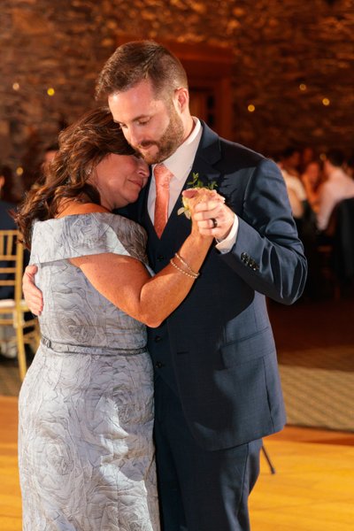 Mother-Son Dance: Tender Moment at Wedding Reception