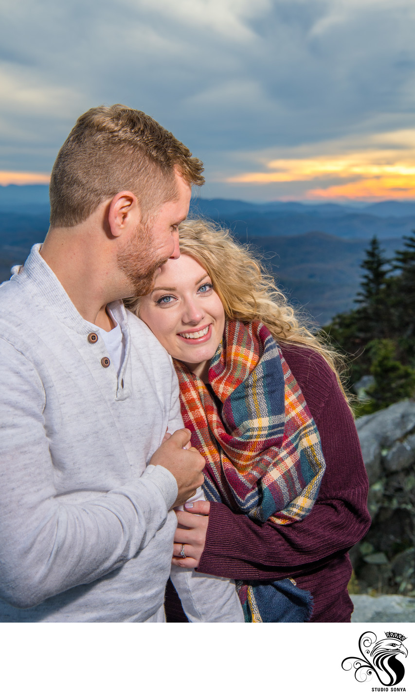 Engaged Couple at Grandfather Mountain