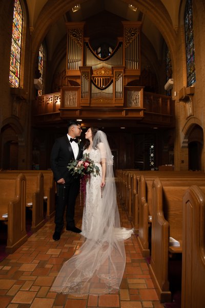 Couple in Our Lady of Grace Catholic Church