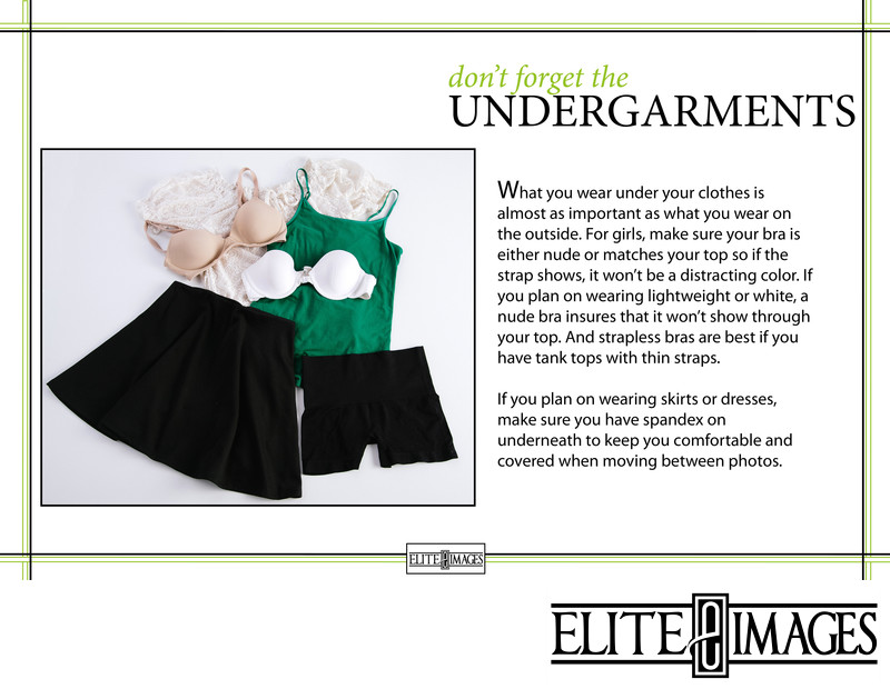 Senior Portrait Style Guide Undergarments