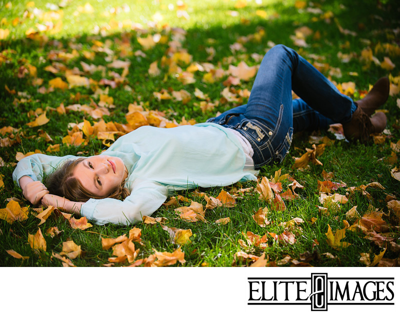 Fall Senior Pictures at Dubuque Arboretum