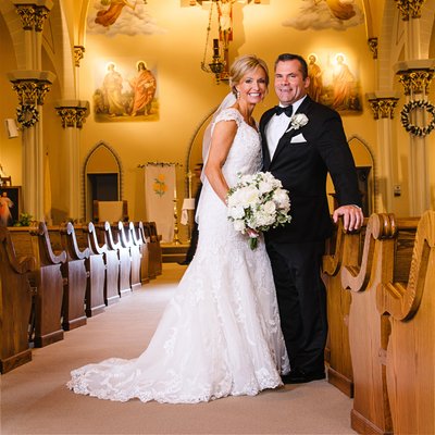 Dubuque Wedding Pictures in Church