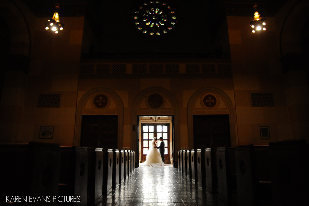 Holy Name Church Bride and Groom Portraits