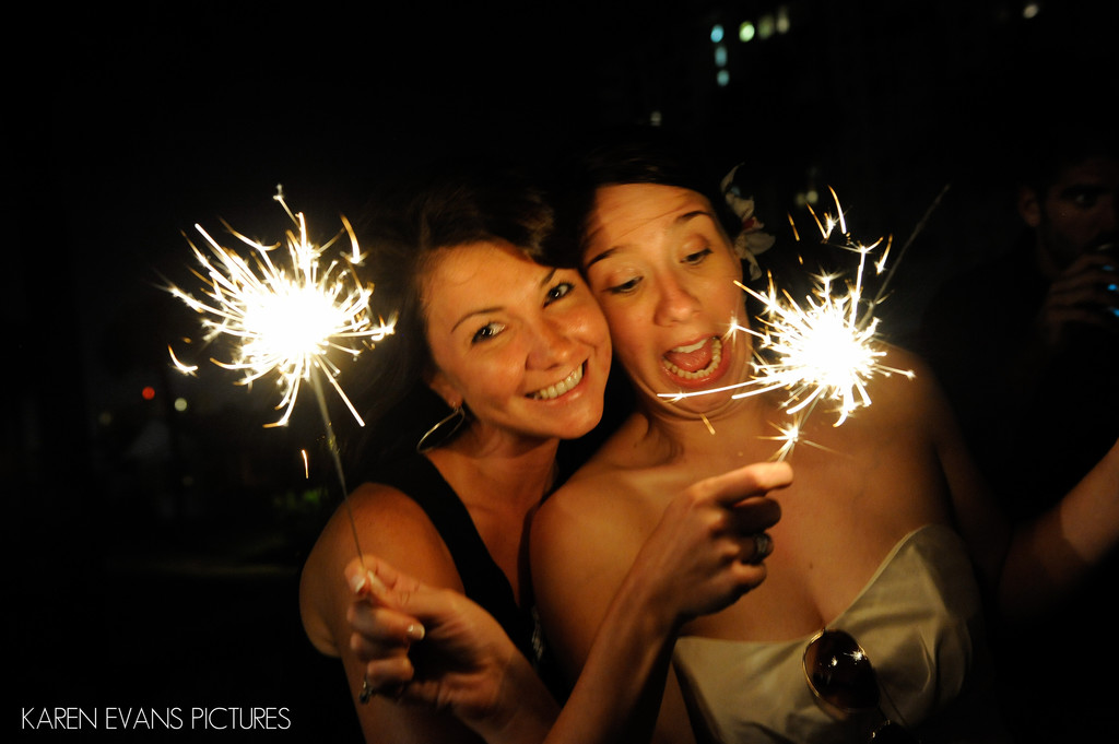 Florida Beach Wedding Photography with Sparklers
