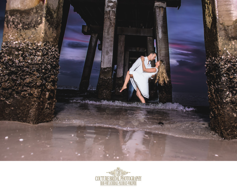 WEDDING PHOTOGRAPHER NAPLES PIER ENGAGEMENT PHOTOGRAPHY