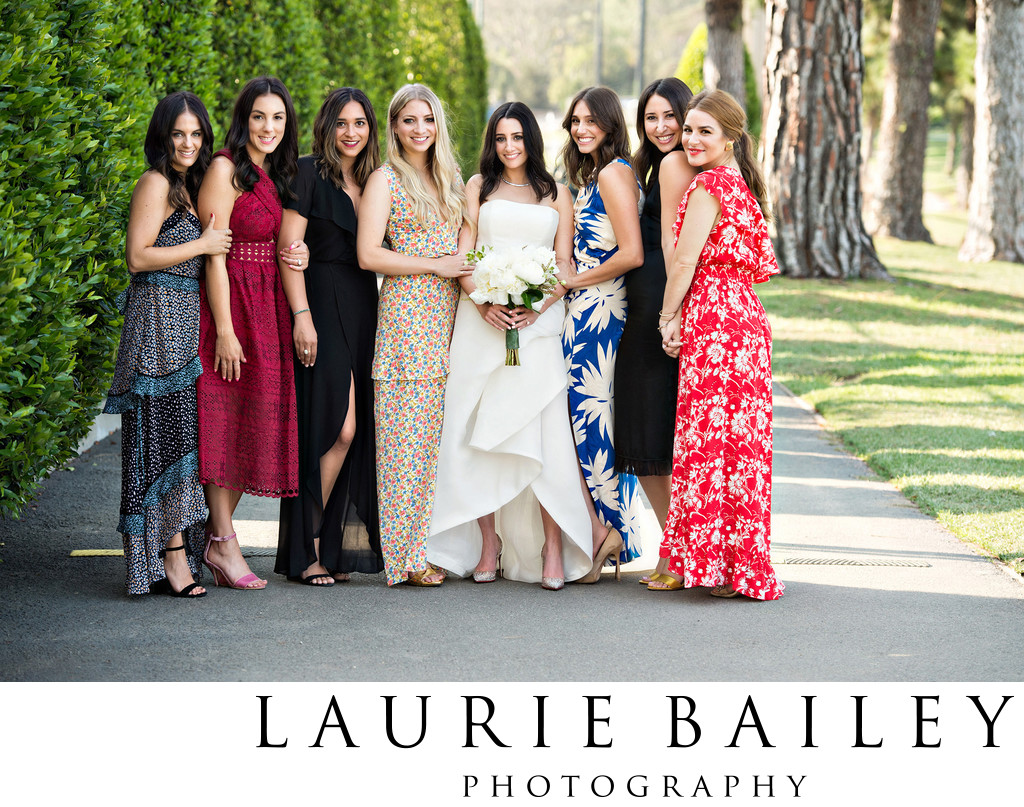 Bride and Bridemaids Los Angeles Country Club
