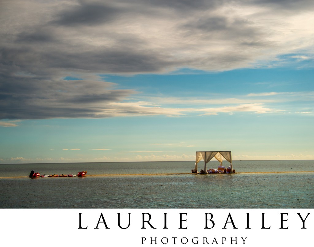 Fiji Beach Cabanas at Sunset | Destination Resort Photo