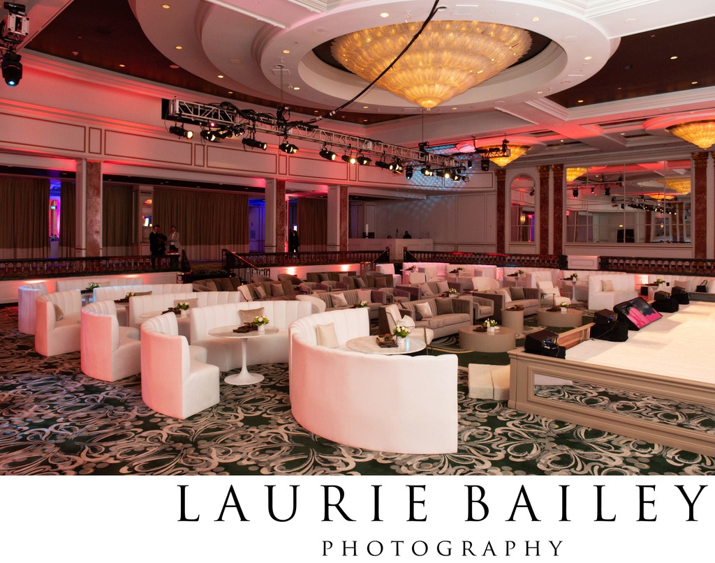 Clean ballroom design lets furniture and branding stand out
