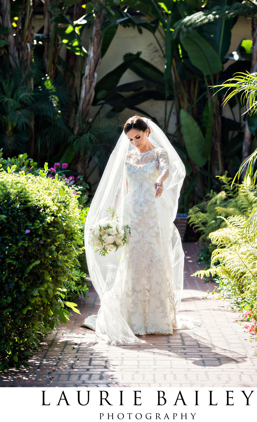 Bride at the Four Seasons Santa Barbara Wedding