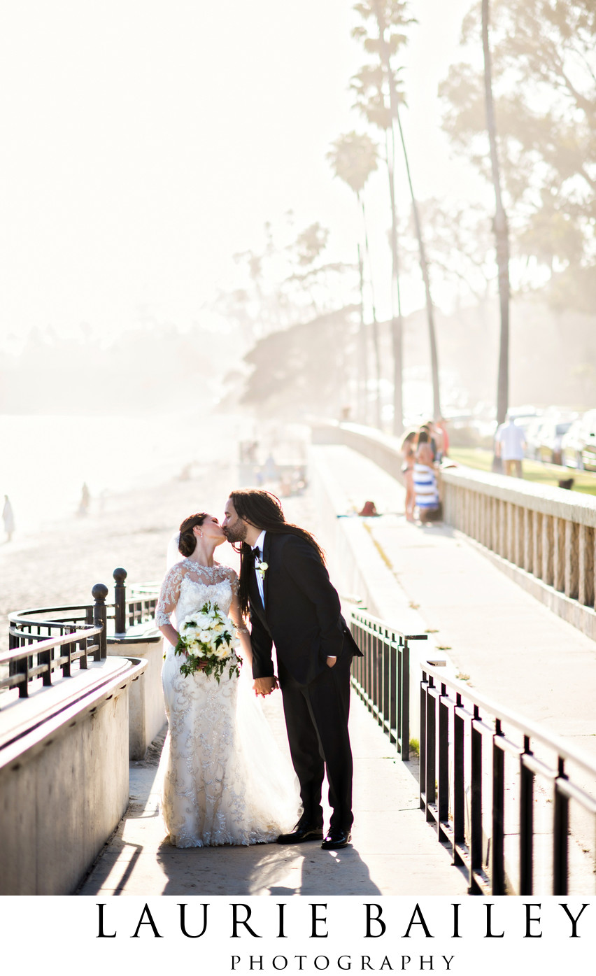 Bride and Groom Oceanside Wedding Photos