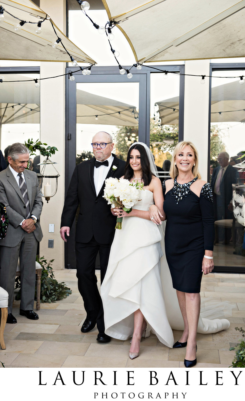 Bride Walks Down the Aisle