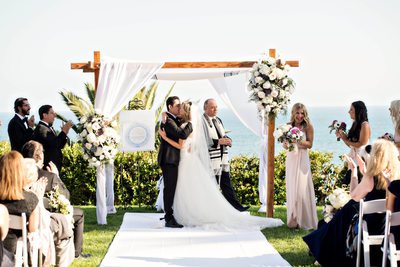 Ocean View Wedding Ceremony Los Angeles