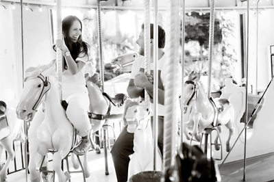 Engagement Photography Santa Barbara Carousel