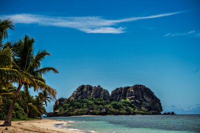 Fiji Beach Landscape | Palm Trees & Island Views