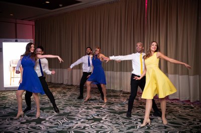 Dancers bring a true stage moment to this Beverly Hills event