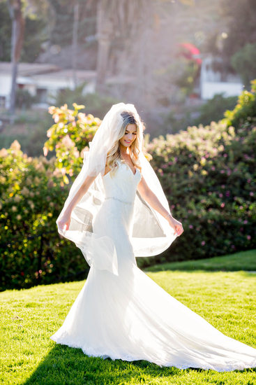 Bel Air Bay Wedding Bride and Veil