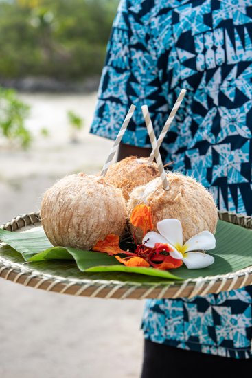 Coconut Drink Service | Crew Member at VOMO Resort