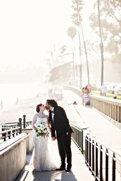 Bride and Groom Oceanside Wedding Photos