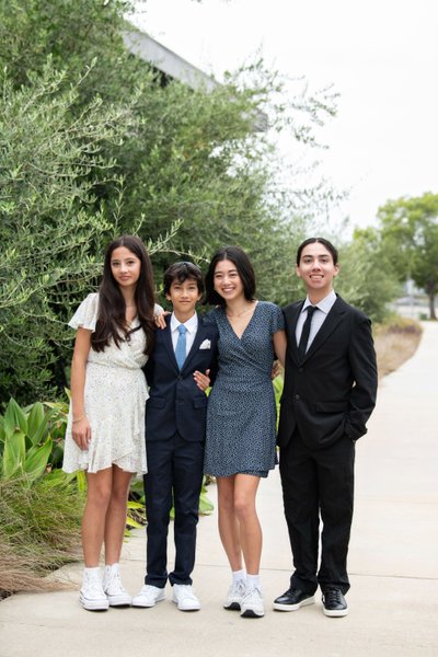 Sibling Photos during Orange County Bar Mitzvah