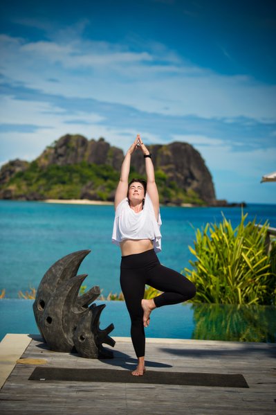 Yoga with an Ocean View | Limestone Cliffs of Fiji