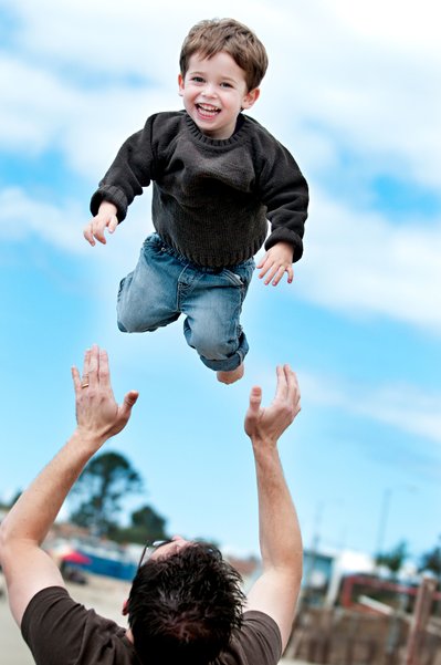 Father and Son Play | Authentic Family Photography