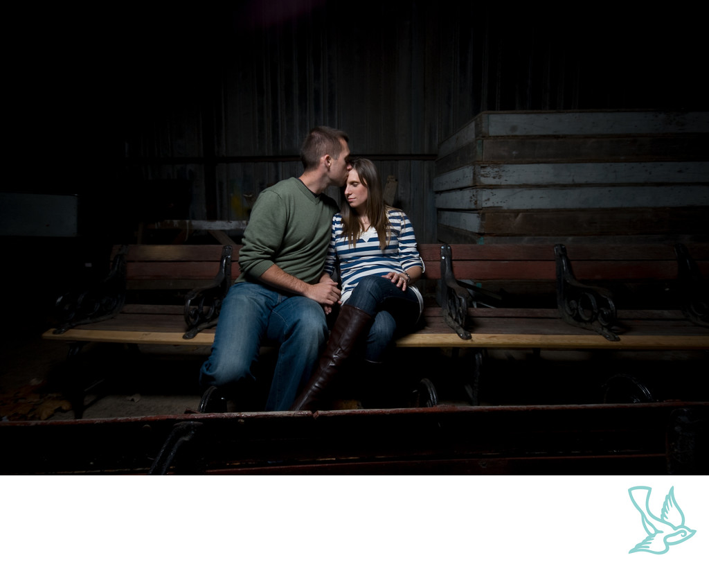 Engagement Session in Barn