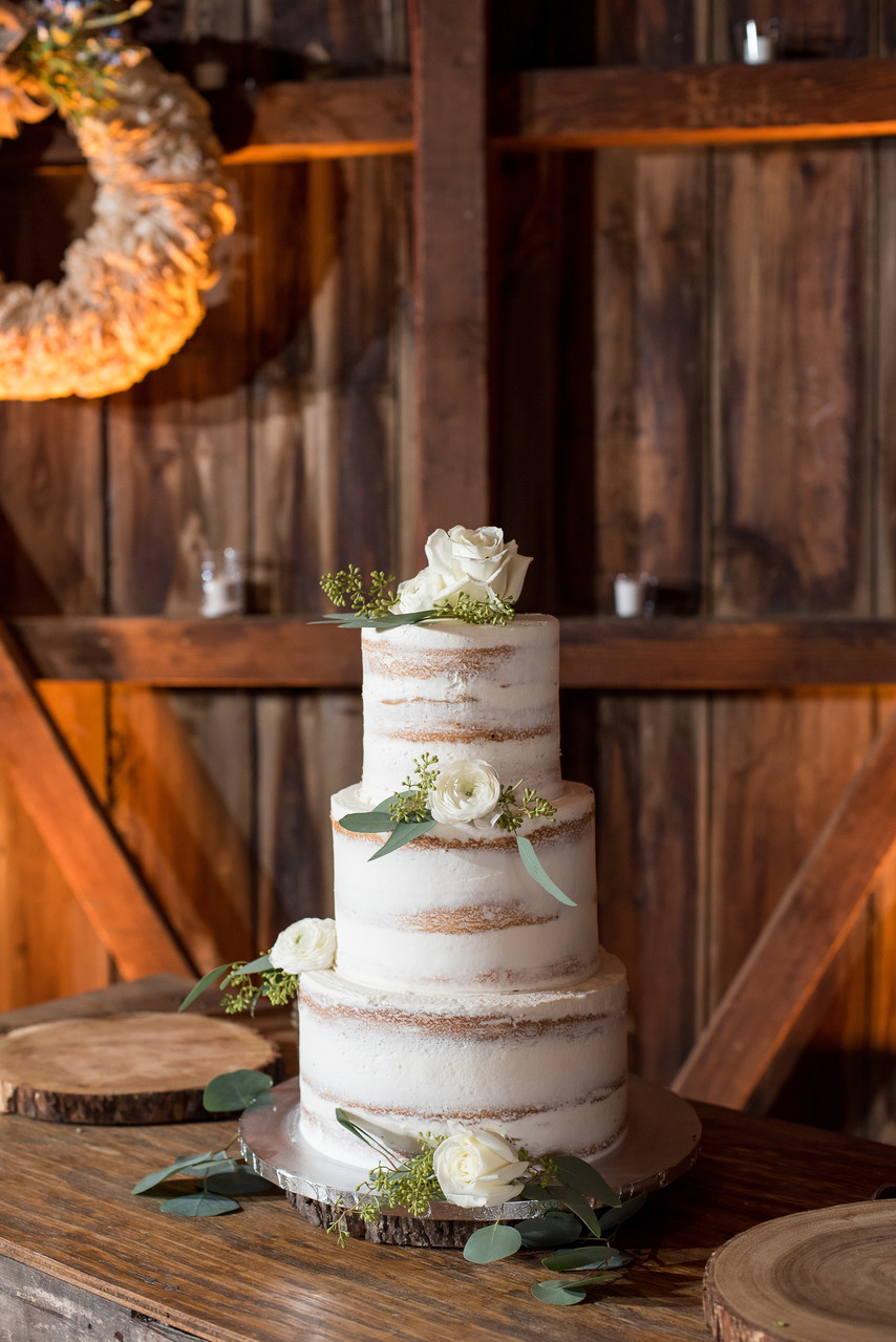 Rustic Wedding Cake at Rode's Barn